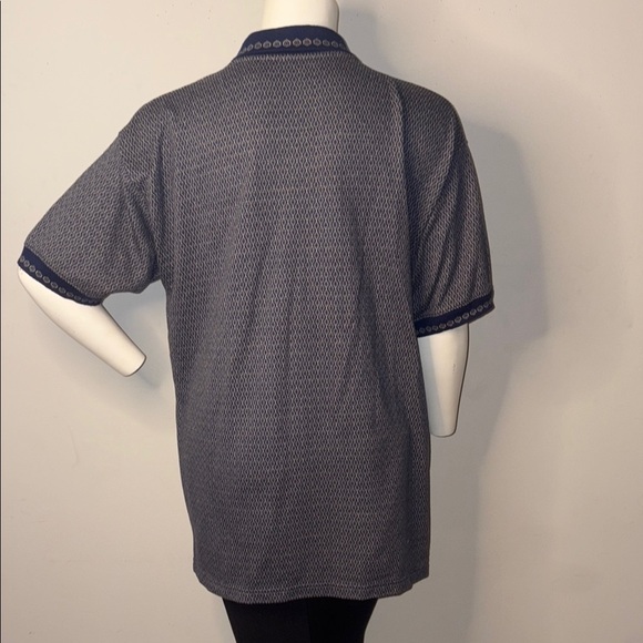 Haband Blue Polo Shirt Classic Knit Design - Picture 12 of 12